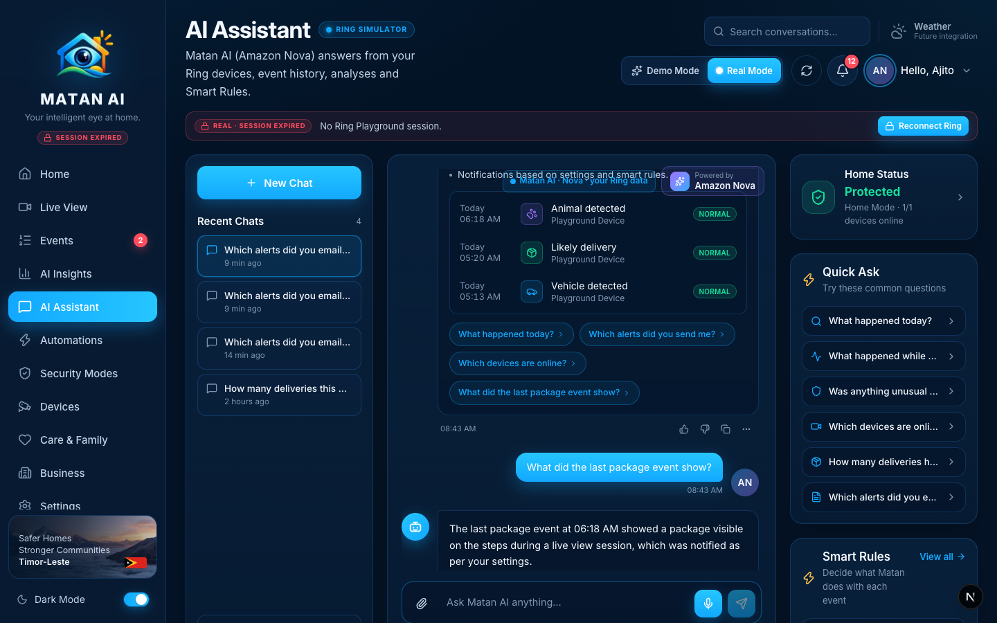 AI Assistant in Real Mode